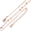 Brass Cable & Flat Sequin Chains Necklaces for Women NJEW-D302-40RG-4