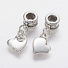 Tibetan Style Alloy European Dangle Charms PALLOY-F202-17AS-2