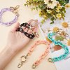 6Pcs 6 Colors Opaque Acrylic Cable Chain Wristlet Straps HJEW-CA0001-33-3