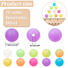 60Pcs 10 Colors Luminous Silicone Beads SIL-FH0001-02-6