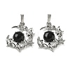 Natural Obsidian Pendants G-B194-01P-08-1