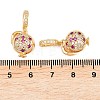 Brass Micro Pave Cubic Zirconia Fold Over Clasps KK-H538-01G-3