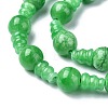 Natural Jade 3-Hole Guru Bead Strands G-K149-44-3