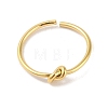 Simple Knotted 304 Stainless Steel Open Cuff Ring for Women Men RJEW-Z038-06G-2