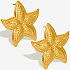 304 Stainless Steel Starfish Stud Earrings for Women YM4343-2-1