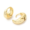 Brass Hoop Earrings for Women EJEW-P292-11C-G-2