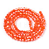 Opaque Solid Color Electroplate Glass Beads Strands EGLA-A039-P2mm-B03-3