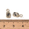 Natural Dalmatian Jasper Rectangle Charms G-Q169-07G-06-3