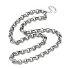 7MM 304 Stainless Steel Rolo Chain Necklaces for Women Men NJEW-Z115-01P-4