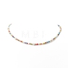 Natural Pearl & Glass Beaded Necklace for Women X-NJEW-JN04241-4