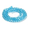 Transparent Electroplate Glass Beads Strands GLAA-F029-3mm-A19-2