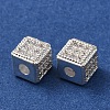 Brass Clear Cubic Zirconia Beads KK-L272-04S-2