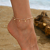 Beach Style Adjustable Imitation Pearl Anklets QD0601-1