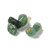 Natural Green Aventurine Pendants KK-P242-31G-04-2