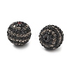 Stripe Pattern Polymer Clay Rhinestone Beads CLAY-NH0001-01C-2