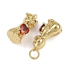 Brass Micro Pave Cubic Zirconia Pendants KK-B150-08G-2