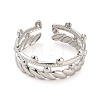 Non-Tarnish 304 Stainless Steel Twist Open Cuff Ring for Women RJEW-F160-03P-2