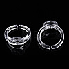 Transparent Acrylic Open Cuff Ring Components TACR-ZX018-10A-2