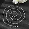 2.5MM Brass Twisted Infinity Link Chain Necklaces for Women NJEW-F366-07B-P-1