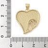 Brass & Shell & Clear Cubic Zirconia Pendants KK-I712-05G-3