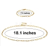 Brass Paperclip Chains Necklaces & Bracelets Sets sgSJEW-PH01378-03-2