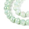 Anti-Tarnish Electroplate Glass Beads Strands GLAA-N056-6mm-09-4