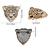 2Pcs 2 Colors Rhinestone Leopard Brooch Pin JEWB-CA0001-27-2