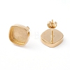 Brass Stud Earring Settings KK-I665-07G-2