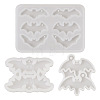  3Pcs 3 Styles DIY Bat Pendants Silhouette Silicone Molds DIY-TA0005-27-2