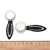 Alloy & Iron Bookmark Cabochon Settings PALLOY-N184-07S-3