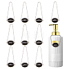10Pcs 10 Styles Alloy with Glass Bathroom Label HJEW-FG00047-1