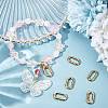 6Pcs Ion Plating(IP) 304 Stainless Steel Spring Gate Rings STAS-SC0008-34-4