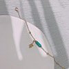 Natural Turquoise Column Link Bracelets IJ4503-2-1