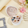 Heart PU Imitation Leather Jewelry Organizer Zipper Boxes AJEW-CL0006-03A-4