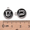 Platinum Plated Alloy Charms X-ENAM-S118-02U-P-3