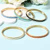 304 Stainless Steel Enamel Hinged Bangles BJEW-D408-43G-4