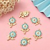 8Pcs Alloy Enamel Pendants ENAM-YW0002-31C-6