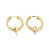 Brass Ring Hoop Earring Findings KK-G434-03G-1