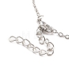 Unicorn Donut Pendant Necklace for Women NJEW-I113-06P-4