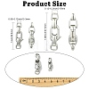 2Pcs 2 Styles Stainless Steel Lobster Claw Clasps STAS-CJ0003-62-2