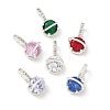 Brass Micro Pave Cubic Zirconia Pendants KK-Z139-04S-1