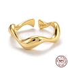 925 Sterling Silver Cuff Rings RJEW-H132-13G-4