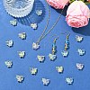 60Pcs 6 Style Glass Pendants PALLOY-YW00164-4