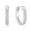 S925 Sterling Silver Circle Hoop Earrings VT3298-10-1