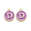 Golden Plated Alloy Enamel Charms LS-ENAM-Q437-12D-1
