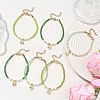 6Pcs Brass Charm Bracelets BJEW-JB12790-1