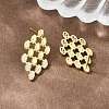 Brass Micro Pave Cubic Zirconia Stud Earrings PR-CBACDF6-03G-3