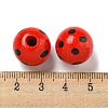 Printed Wood European Beads WOOD-G022-18J-3