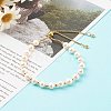 Round Natural Pearl Slide Bracelets BJEW-JB06260-04-5