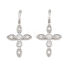 Brass Pave Clear Cubic Zirconia Pendants KK-CBA6A75-55A-P-1